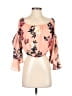 Charlotte Russe 100% Polyester Pink 3/4 Sleeve Blouse Size S - photo 1