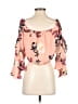 Charlotte Russe 100% Polyester Pink 3/4 Sleeve Blouse Size S - photo 2