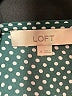 Ann Taylor LOFT 100% Polyester Polka Dots Green Teal Long Sleeve Blouse Size XS - photo 7