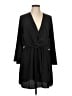 Topshop 100% Polyester Solid Black Casual Dress Size 10 - photo 1