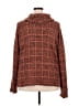 Weekend Suzanne Betro 100% Polyester Tweed Brown Turtleneck Sweater Size 3X - photo 2