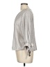 Hyfve 100% Polyester Metallic Silver 3/4 Sleeve Blouse Size M - photo 5