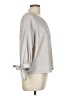 Hyfve 100% Polyester Metallic Silver 3/4 Sleeve Blouse Size M - photo 4