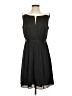 Ann Taylor LOFT 100% Polyester Solid Black Casual Dress Size 4 - photo 1