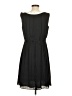 Ann Taylor LOFT 100% Polyester Solid Black Casual Dress Size 4 - photo 2
