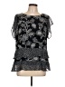 CAbi 100% Polyester Black Short Sleeve Blouse Size L - photo 1