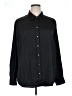 Gap 100% Polyester Solid Black Long Sleeve Blouse Size XL - photo 1
