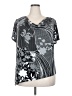 Lane Bryant Graphic Gray Black Short Sleeve Top Size 18 - photo 1