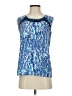 19 Cooper 100% Polyester Blue Sleeveless Blouse Size XS - photo 1