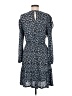 MNG 100% Polyester Print Blue Casual Dress Size 6 - photo 2
