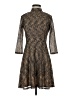 Dina Be 100% Polyester Chevron-herringbone Brown Cocktail Dress Size S - photo 1