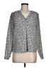 Primark 100% Polyester Animal Print Gray Long Sleeve Blouse Size 6 - photo 1