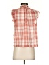 Isabella Sinclair Plaid Red Orange Sleeveless Blouse Size S - photo 2