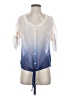 Mine 100% Polyester Blue Short Sleeve Blouse Size S - photo 1