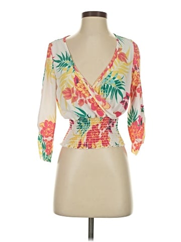 Papaya 3/4 Sleeve Blouse (view 1)
