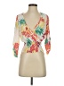 Papaya 100% Polyester Ivory 3/4 Sleeve Blouse Size S - photo 1