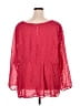 Torrid 100% Polyester Red 3/4 Sleeve Blouse Size 5X Plus (5) - photo 2