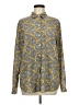 MICHAEL Michael Kors 100% Polyester Paisley Yellow Long Sleeve Blouse Size M - photo 1