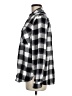 Express Checkered-gingham Black Silver Long Sleeve Button-Down Shirt Size M - photo 5