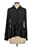 Ann Taylor LOFT Polka Dots Black Long Sleeve Blouse Size XS - photo 1