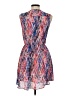 Lush 100% Polyester Print Blue Casual Dress Size M - photo 2