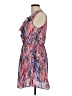 Lush 100% Polyester Print Blue Casual Dress Size M - photo 5