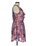 Lush 100% Polyester Print Blue Casual Dress Size M - photo 4
