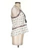 Saylor 100% Cotton Ivory Sleeveless Blouse Size XS - photo 4
