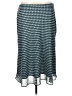 Nordstrom Rack 100% Polyester Chevron-herringbone Teal Casual Skirt Size 1X - photo 1