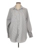 Assorted Brands 100% Polyester Stripes Gray Long Sleeve Blouse Size L - photo 1