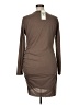 Unbranded Solid Brown Casual Dress Size XL - photo 2