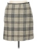 Nine West Plaid Checkered-gingham Gray Casual Skirt Size 10 - photo 1