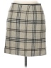 Nine West Plaid Checkered-gingham Gray Casual Skirt Size 10 - photo 2