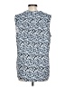 Vince Camuto 100% Polyester Animal Print Blue Sleeveless Blouse Size L - photo 2