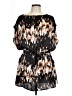 Derek Lam 100% Polyester Print Black Casual Dress Size L - photo 1
