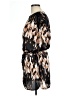 Derek Lam 100% Polyester Print Black Casual Dress Size L - photo 5