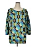 Etcetera 100% Silk Teal Blue 3/4 Sleeve Silk Top Size XL - photo 1
