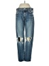 MOUSSY 100% Cotton Graphic Blue Jeans Size 27 waist - photo 1