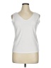 Clara Sun Woo White Sleeveless T-Shirt Size XL - photo 1