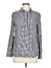 Merona 100% Rayon Houndstooth Gray Long Sleeve Button-Down Shirt Size L - photo 1