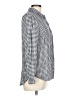 Merona 100% Rayon Houndstooth Gray Long Sleeve Button-Down Shirt Size L - photo 4