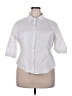 HOTOUCH 100% Cotton White 3/4 Sleeve Button-Down Shirt Size XXL - photo 1