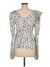 Self-Portrait 100% Polyester Ivory White Long Sleeve Blouse Size 6 - photo 2