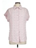 Assorted Brands 100% Polyester Hearts Pink Short Sleeve Blouse Size L - photo 1