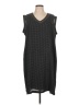Violeta by Mango 100% Polyester Houndstooth Black Casual Dress Size L - photo 1