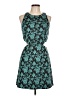 Hutch 100% Polyester Paisley Teal Cocktail Dress Size 10 - photo 1