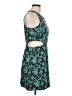 Hutch 100% Polyester Paisley Teal Cocktail Dress Size 10 - photo 4
