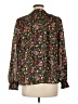 Old Navy Floral Black Long Sleeve Blouse Size L - photo 2
