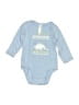 Rabbit Skins 100% Cotton Graphic Blue Long Sleeve Onesie 9-12 MO / 12 MO - photo 1