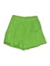 Shein 100% Viscose Solid Green Shorts Size 2 - photo 1